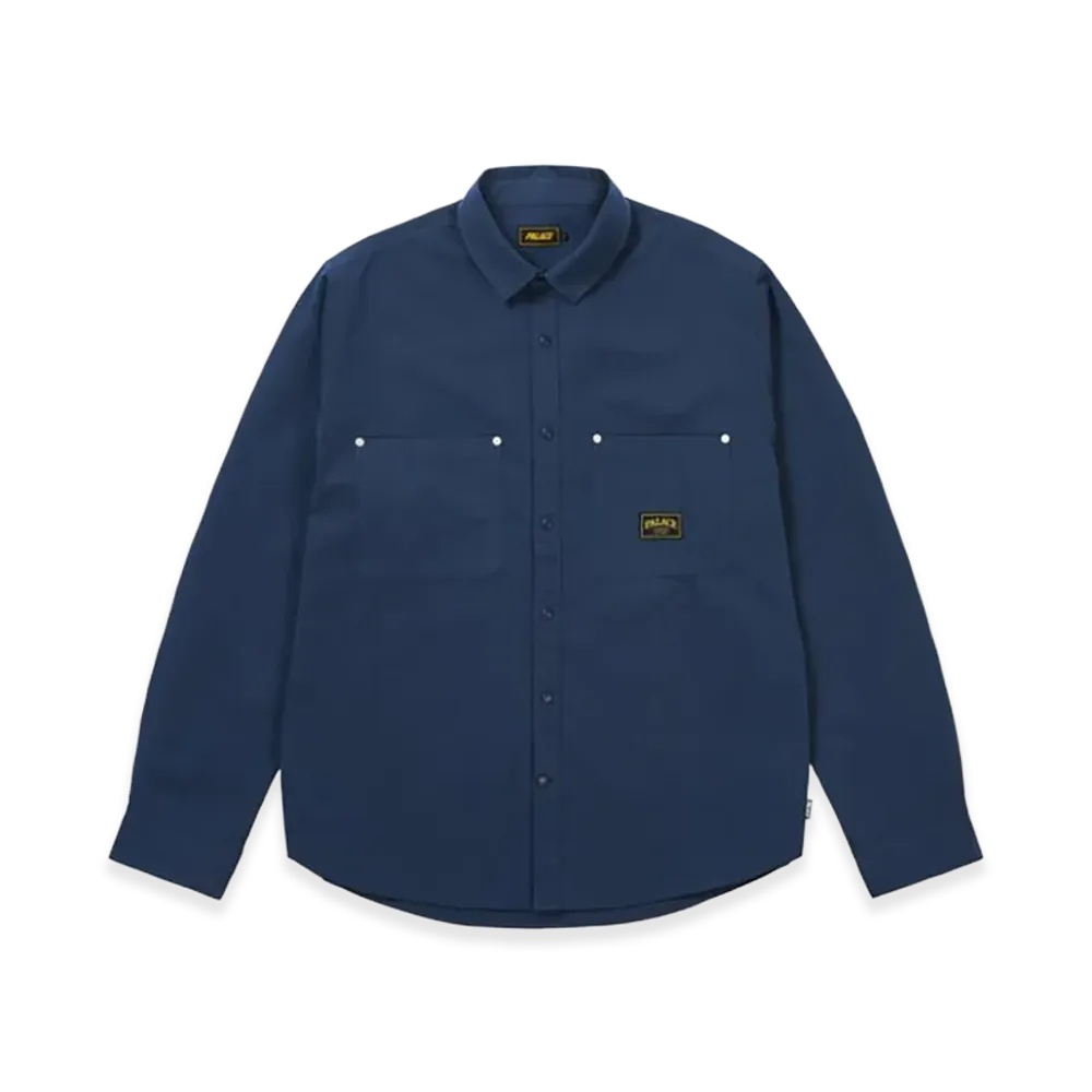 PALACE Cotton Twill Overshirt "Washed Blue"