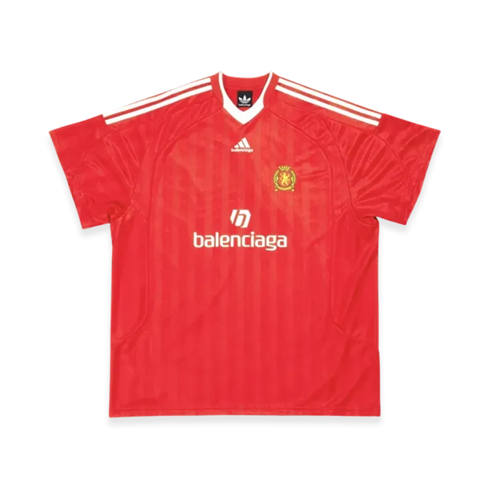 BALENCIAGA x adidas Oversized Football T-Shirt "Red"