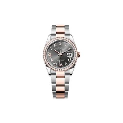 ROLEX Datejust 36 Oystersteel & Everose Gold Diamond "Slate"