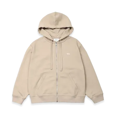 Maison Kitsune Women's Baby Fox Full Zip Sweatshirt Hoodie "Beige"