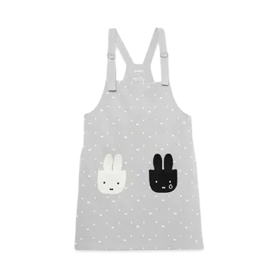 graniph x Miffy Zoom Pattern Kids Jumper Skirt "Light Grey"