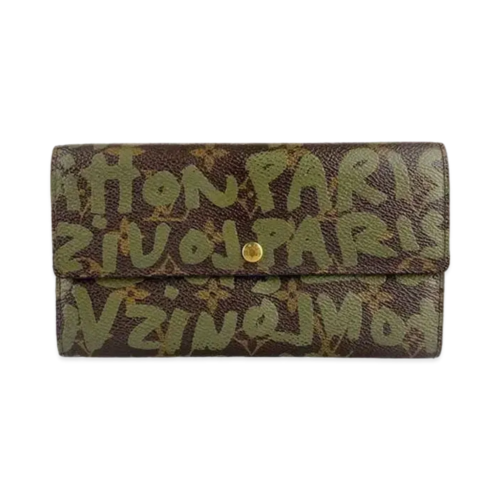 Louis Vuitton Sarah Wallet Monogram Graffiti "Khaki"