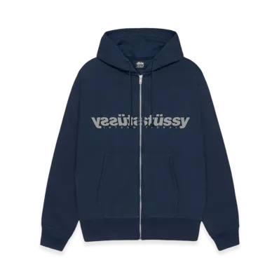 Stussy Mirror Zip Hoodie "Navy"