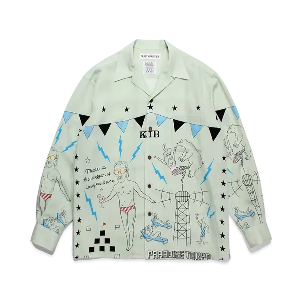WACKO MARIA World Peace Project Hawaiian Shirt Type-1 "Mint"