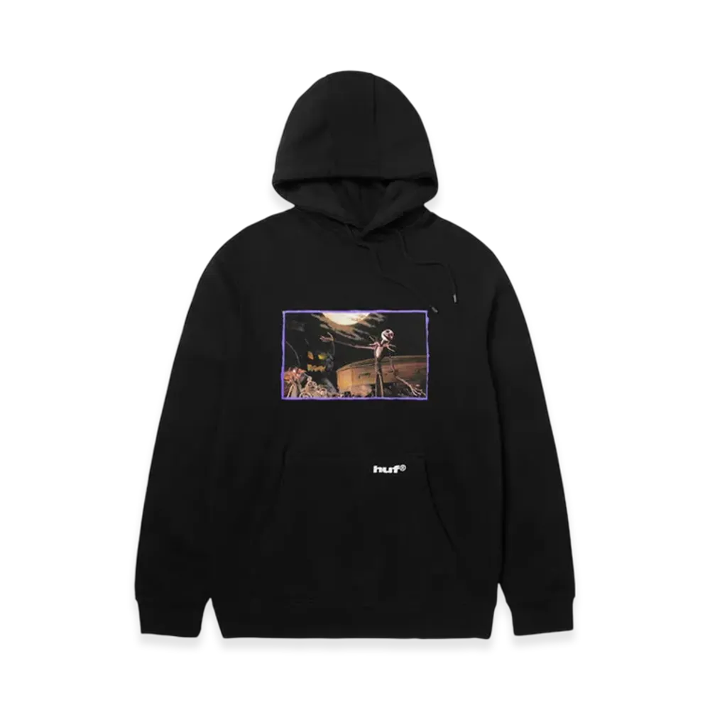 HUF x THE NIGHTMARE BEFORE CHRISTMAS Jack Town Meeting Hoodie "Black"