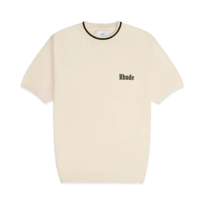 RHUDE Logo Knit Tee "Ivory"