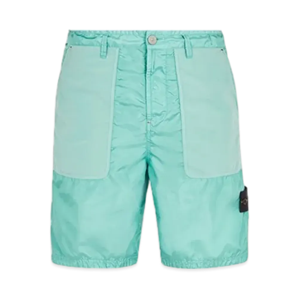 Stone Island L1932 Polyester Tela with David Light-TC Comfort Fit Bermuda Shorts - 24SS "Light Green"