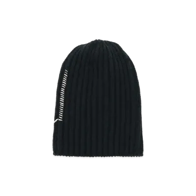 Yohji Yamamoto Y's SMOOTH LAMB LADDER STITCH CAP "Black"