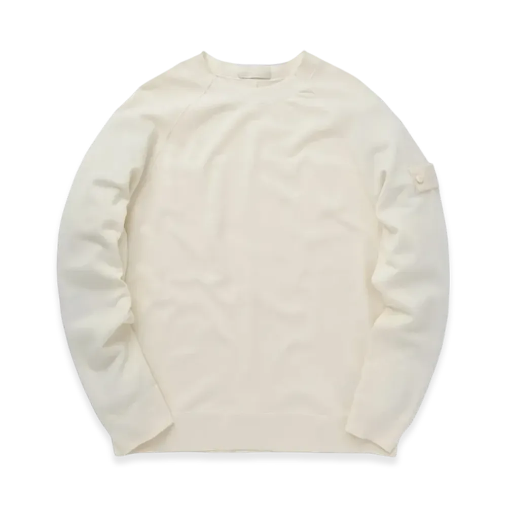Stone Island 654F3 Ghost Piece Crewneck Sweatshirt - 24SS "Natural White"