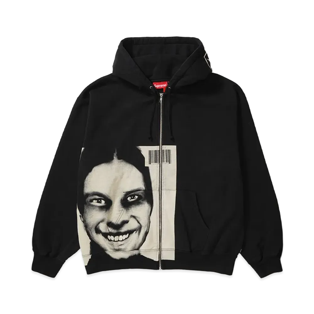 Supreme x Aphex Twin Zip Up Hooded Sweashirt "Black"