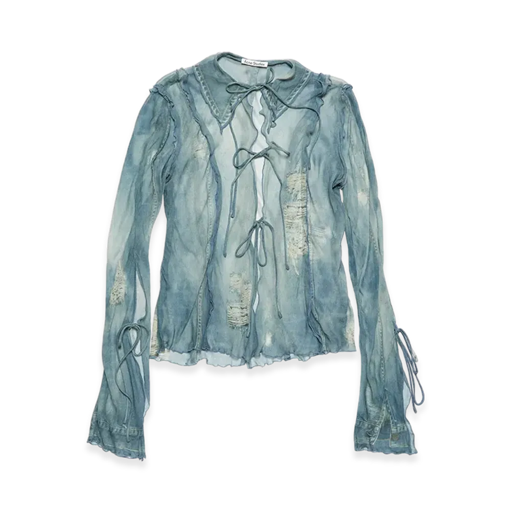Acne Studios Print Blouse "Denim Blue"