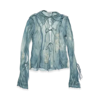 Acne Studios Print Blouse "Denim Blue"