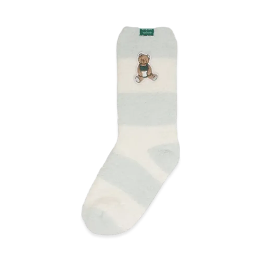 STARBUCKS x GELATO PIQUE Powder Bear Embroidery Border Socks "Mint Green"