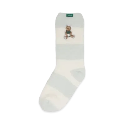 STARBUCKS x GELATO PIQUE Powder Bear Embroidery Border Socks "Mint Green"