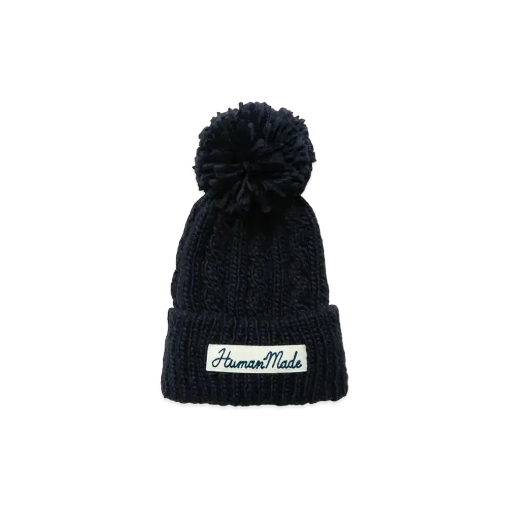 HUMAN MADE CABLE POP BEANIE "Navy"