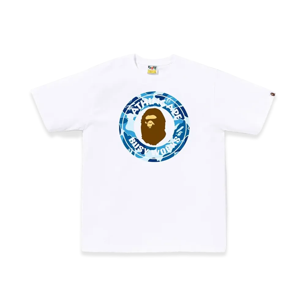 A BATHING APE ABC Camo Busy Works Tee "White/Blue"