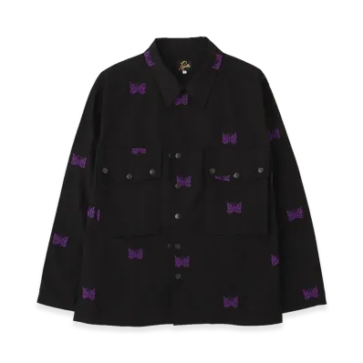 NEEDLES x BEAVER Field Jacket - Cotton Ripstop "Black"