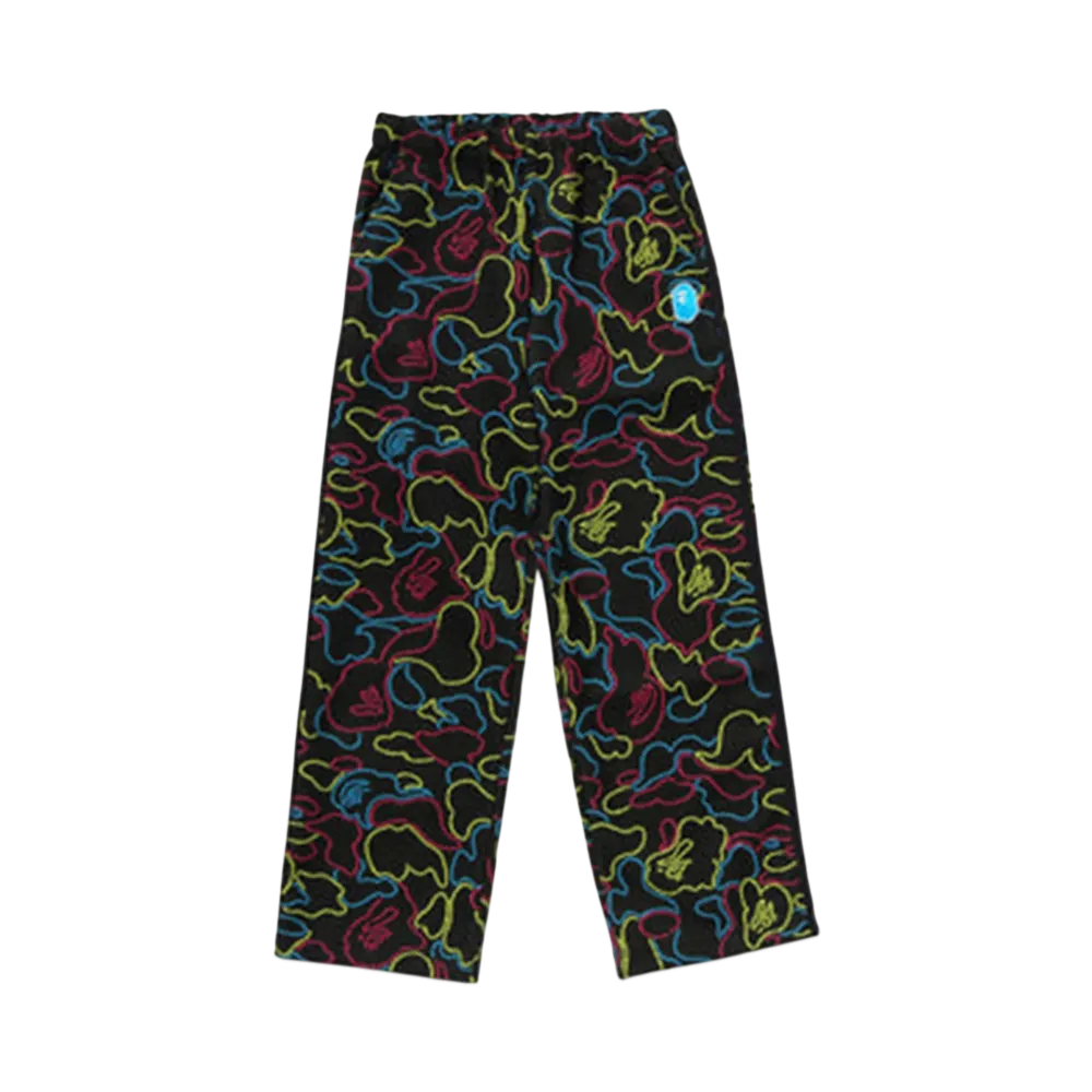 A BATHING APE Neon Camo Jacquard Track Pants "Multi"