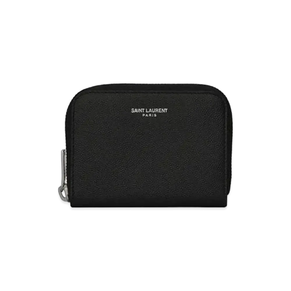 SAINT LAURENT Saint Laurent Paris Fastener Coin Purse "Black"