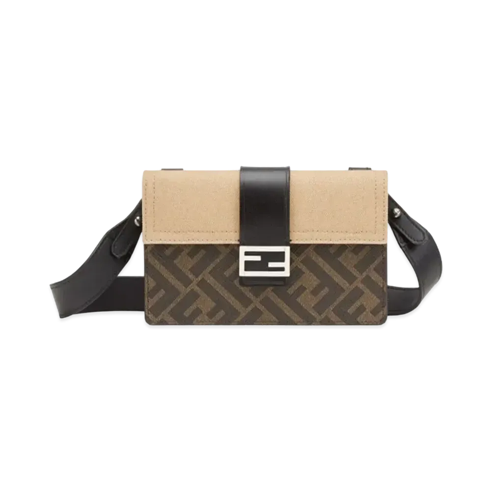 FENDI Baguette Slim Clutch Fabric "Brown"