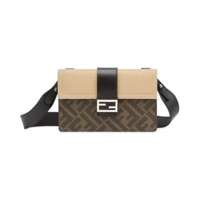 FENDI Baguette Slim Clutch Fabric "Brown"