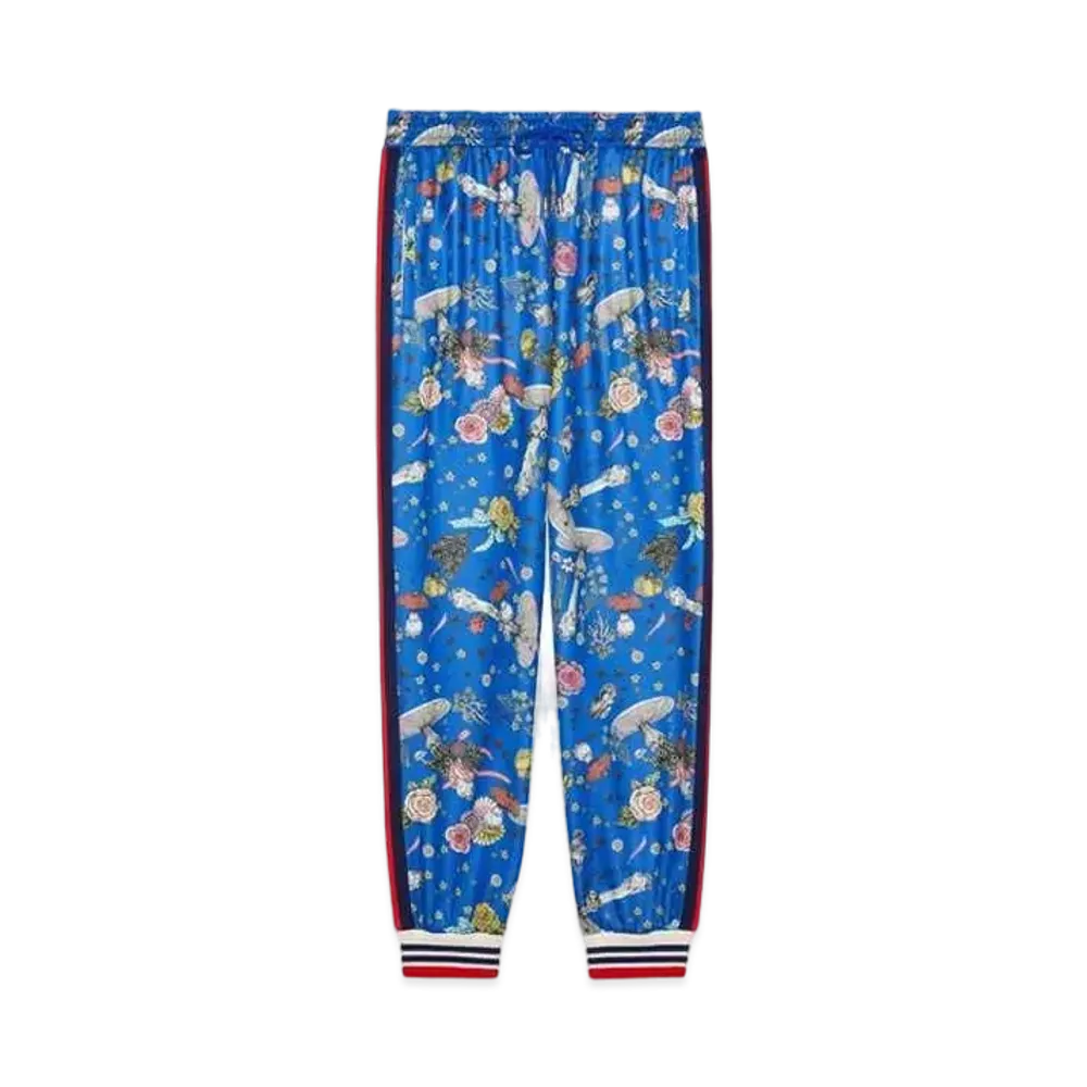 GUCCI x Yuko Higuchi Mushroom Print Jogging Pants Japan Exclusive "Blue"