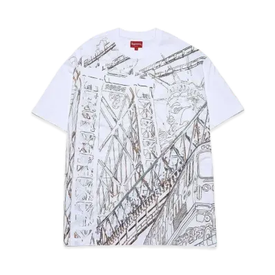 Supreme Bridge Embroidered S/S Top "White"