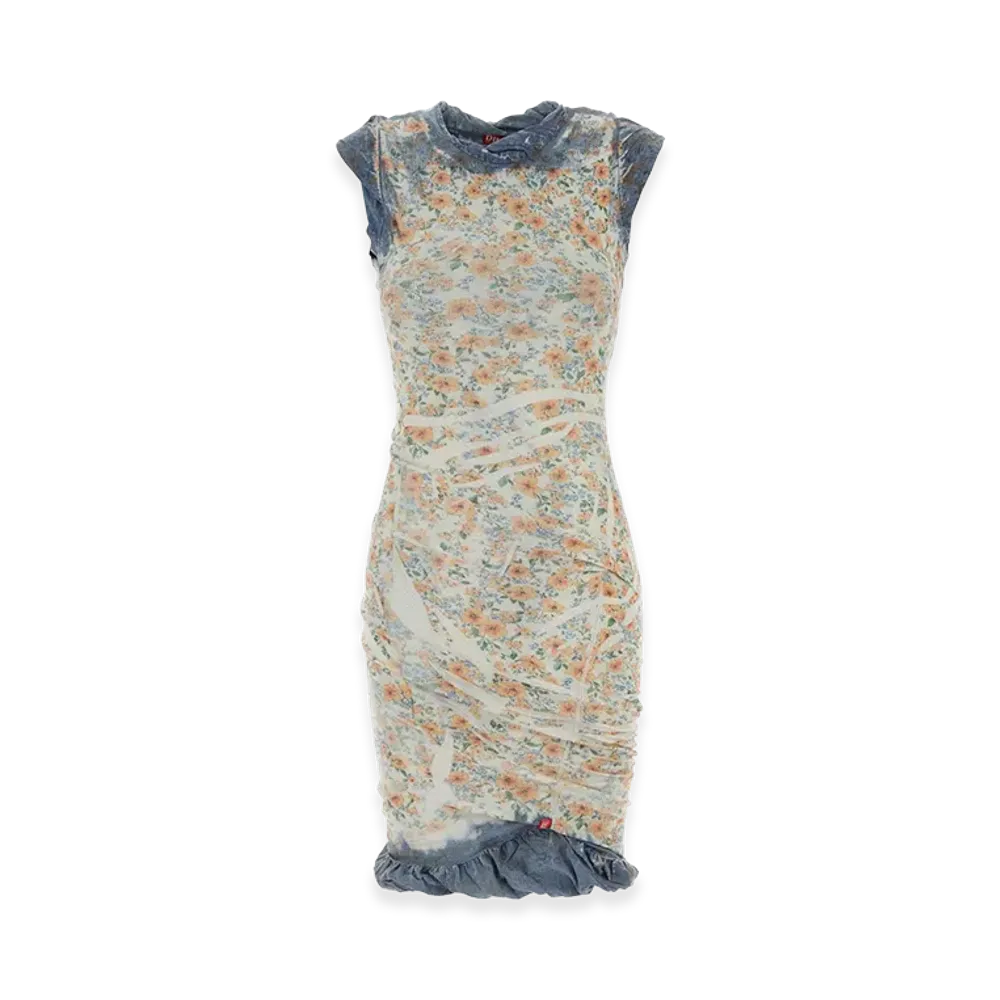 Diesel Women's Printed Stretch Cotton Dress "Floral"