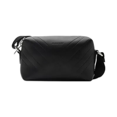 Burberry Embossed Check Crossbody Bag "Black"