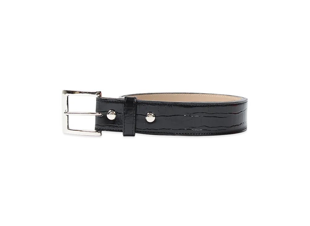 WACKO MARIA Embossed Leather Belt "Black"