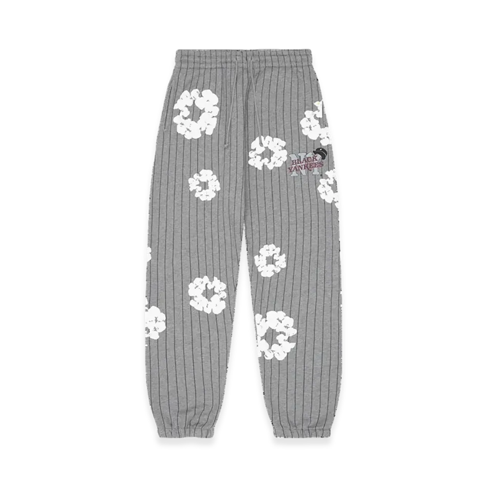 DENIM TEARS Pinstripe Wreath Sweatpants "Grey"