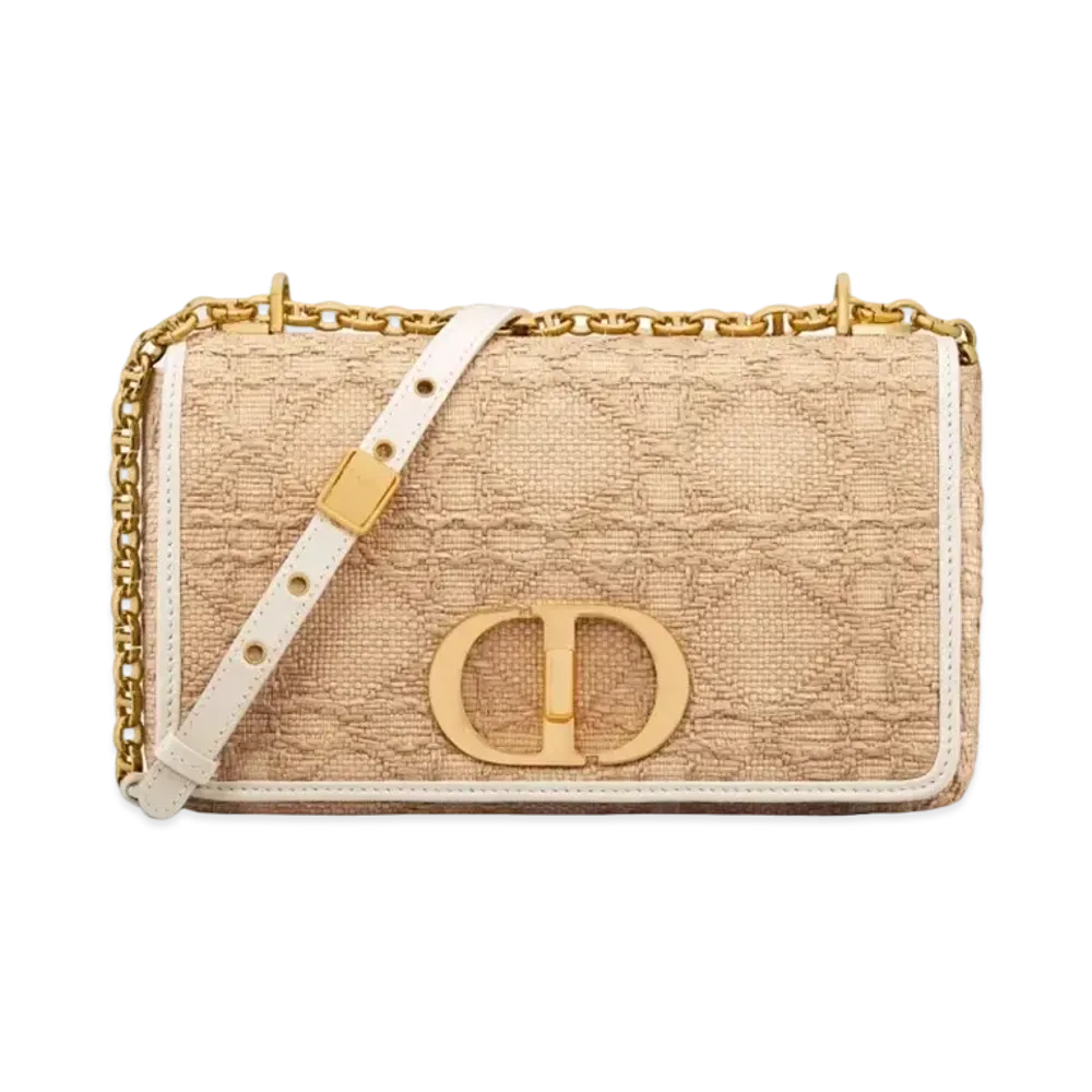 Dior Medium Caro Bag Macro Cannage Raffia "Natural"
