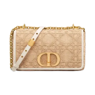 Dior Medium Caro Bag Macro Cannage Raffia "Natural"