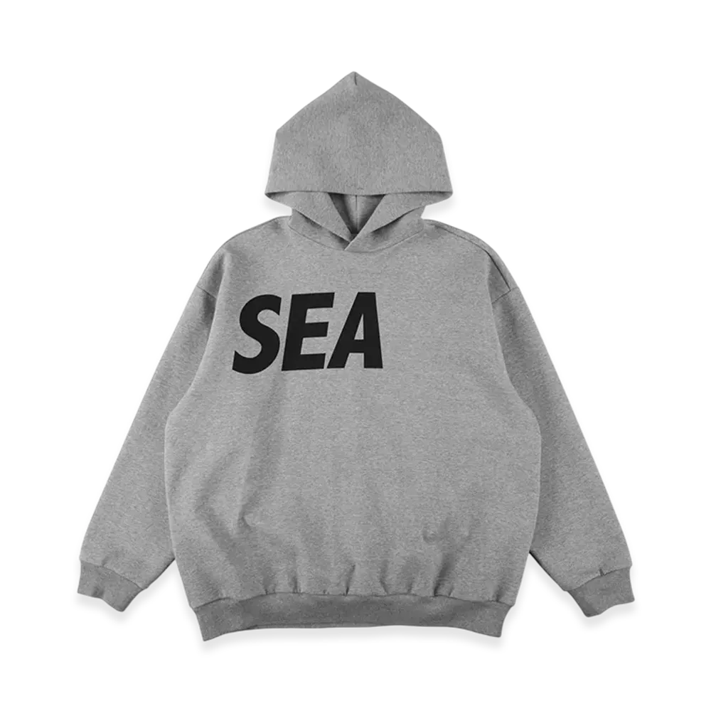 WIND AND SEA Relaxed Fit Hooded Ponte Sweatshirt "Gray"