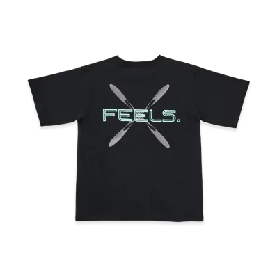 FEELS. Big Cross Logo T-Shirt "Black"