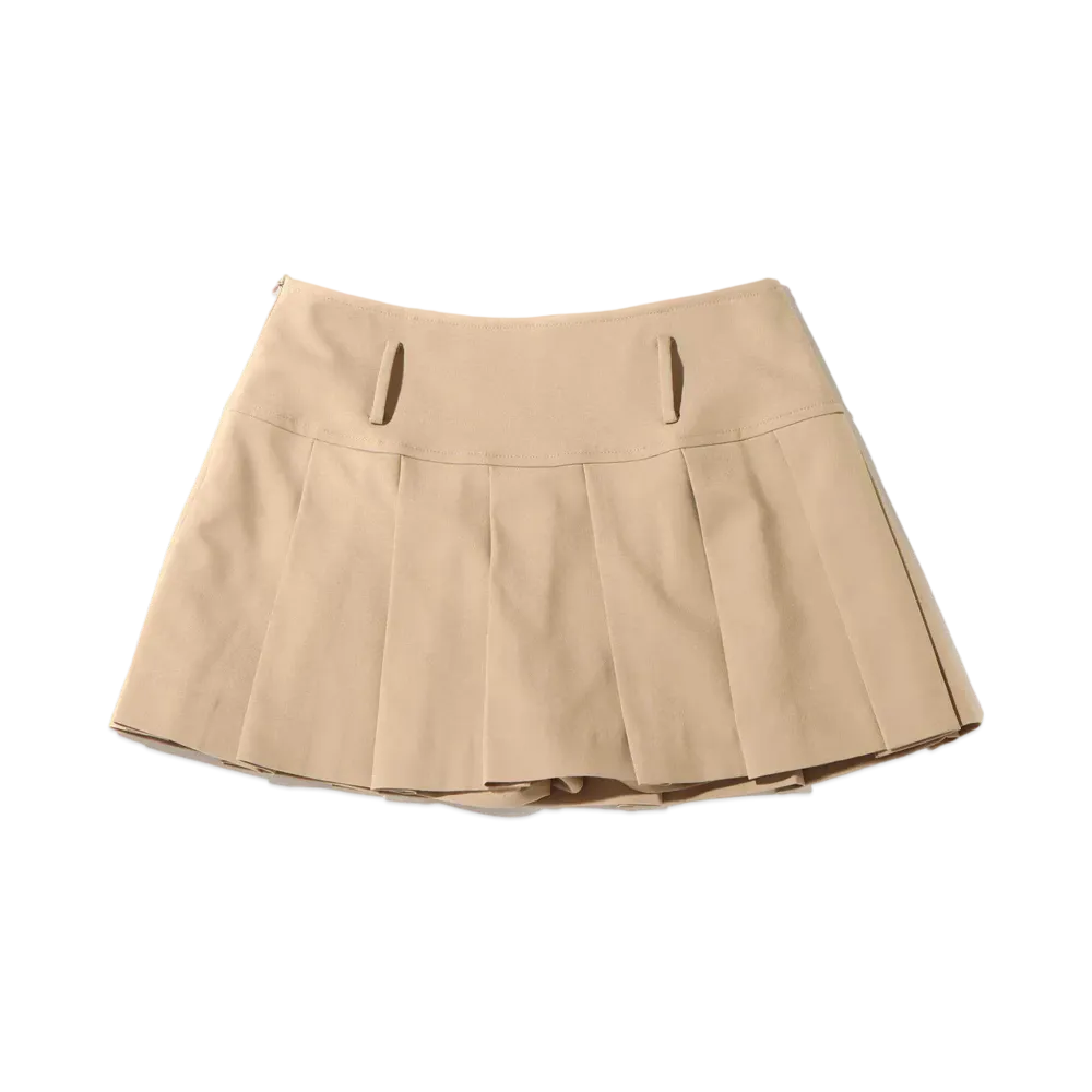 atmos pink Classic Pleated Miniskirt "Beige"