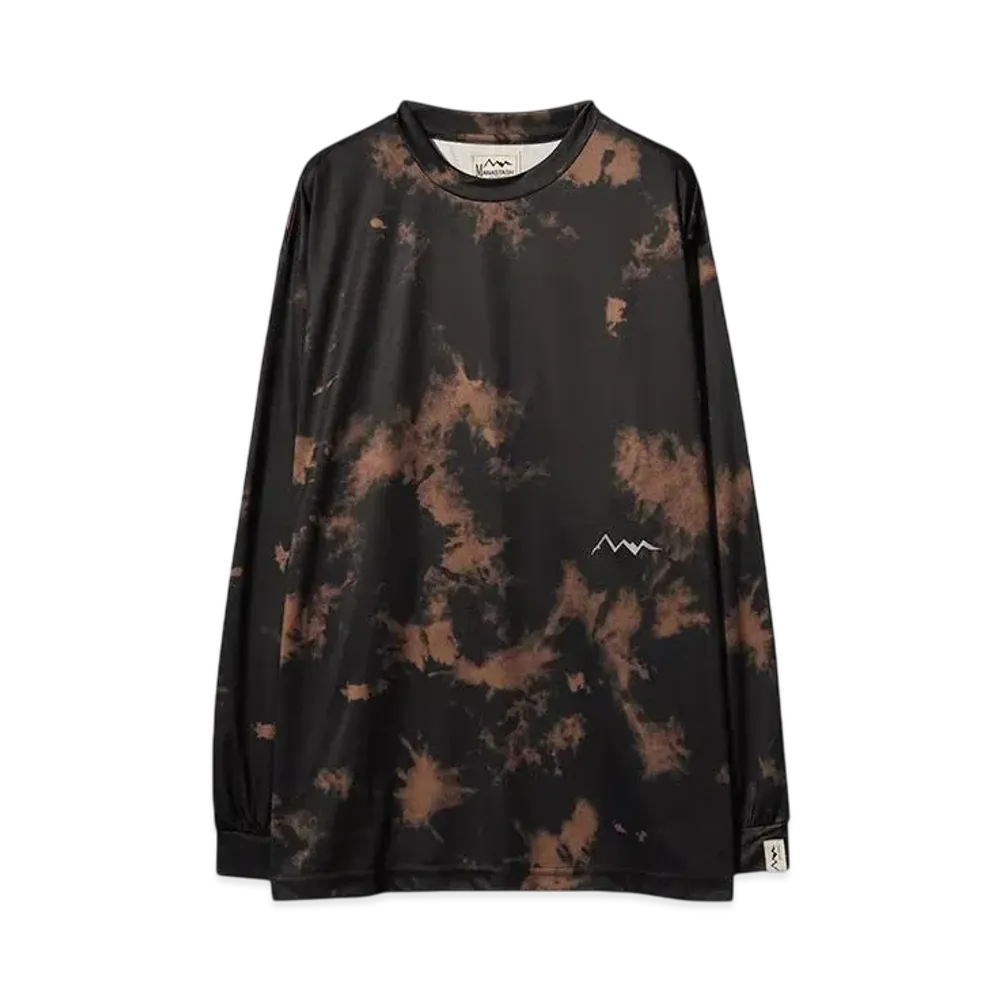 MANASTASH TIE DYE L/S TOP"BLACK"