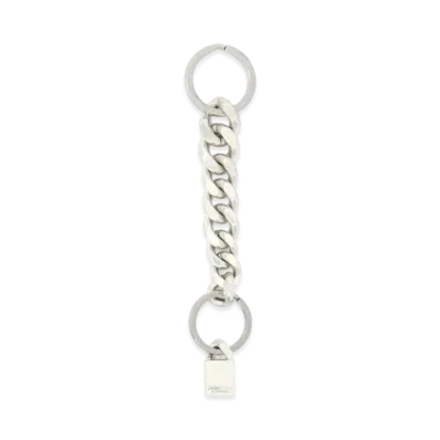 Jil Sander Keyring Handcrafted Brass With Chain Pendant "Silver"