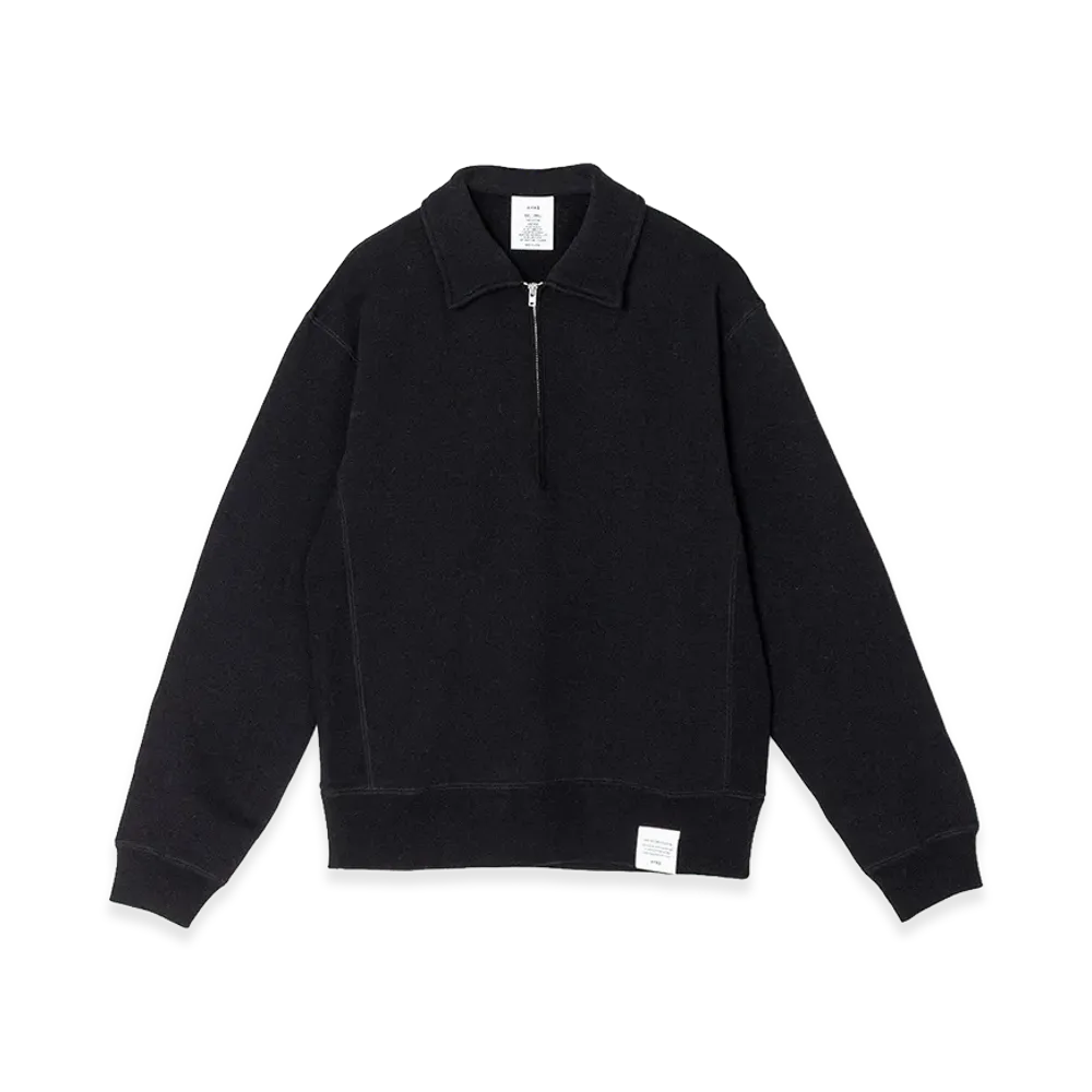 HYKE Collared Sweat Shirt "Black"