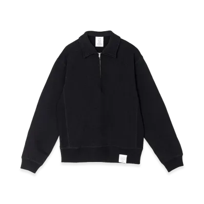 HYKE Collared Sweat Shirt "Black"