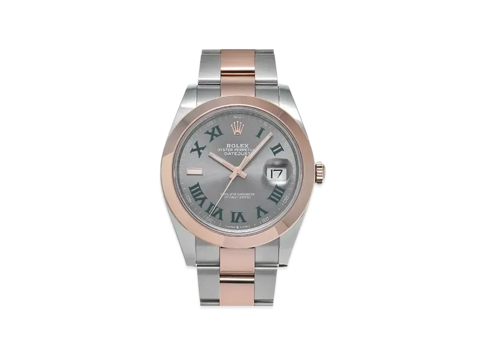 ロレックス デイトジャスト "スレートローマン/ステンレススチール/エバーローズゴールド" 126301