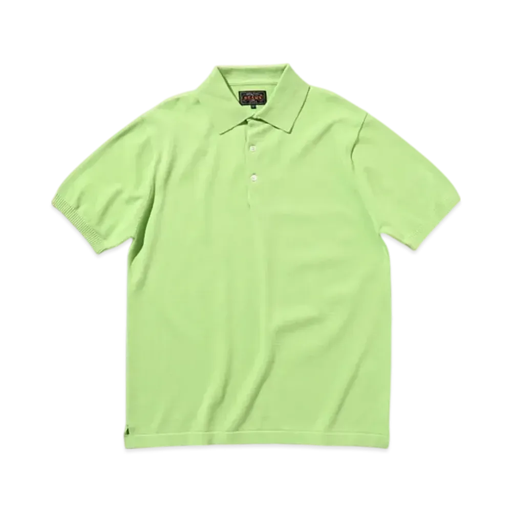 BEAMS Knit Polo 12G "LightGreen"