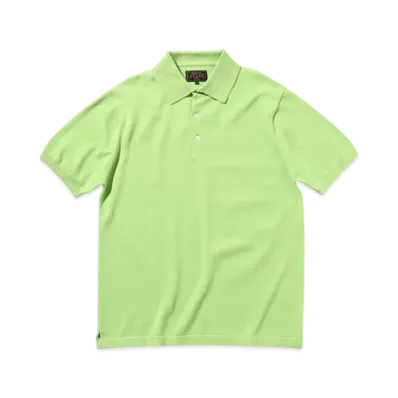 BEAMS Knit Polo 12G "LightGreen"