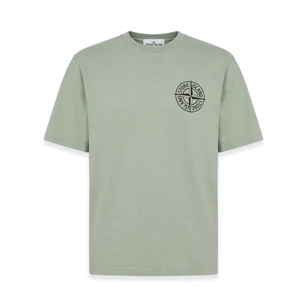 Stone Island T-Shirt With 'outline Compass' Print "Green"