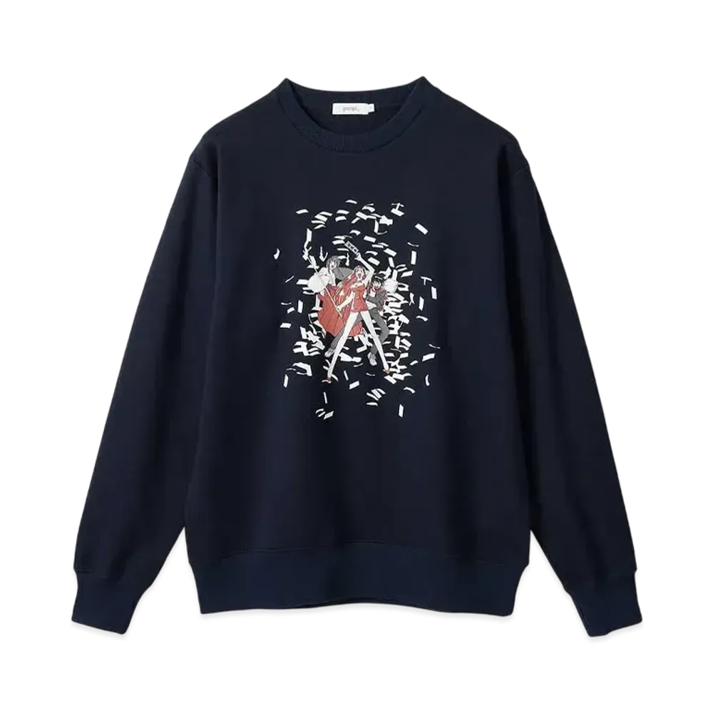 graniph x Takashi Shiina Exorcism Fleece Sweat "Navy"