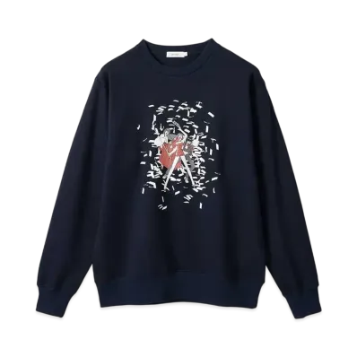graniph x Takashi Shiina Exorcism Fleece Sweat "Navy"