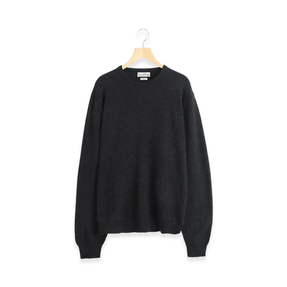 COMOLI x Scott & Charters Crew Neck Knit "Charcoal"