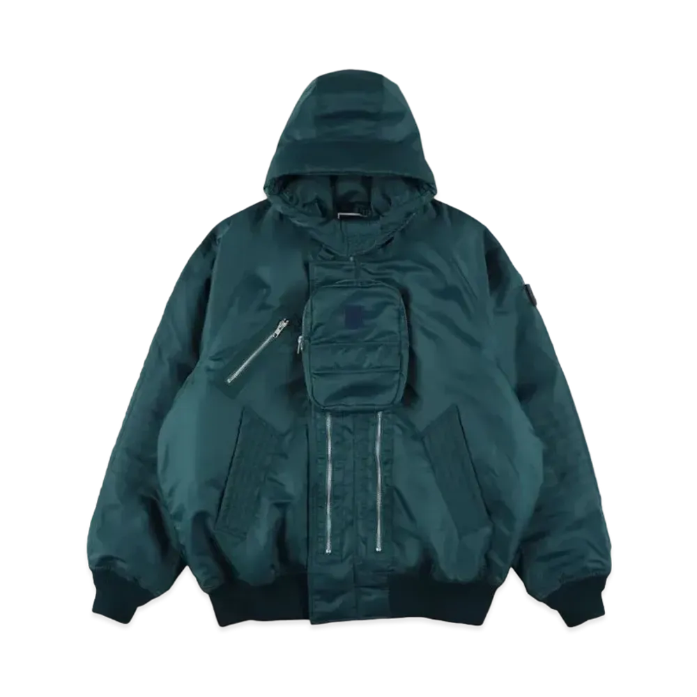 PHINGERIN Elevation Hooded Bomber Jacket "Navy Green"