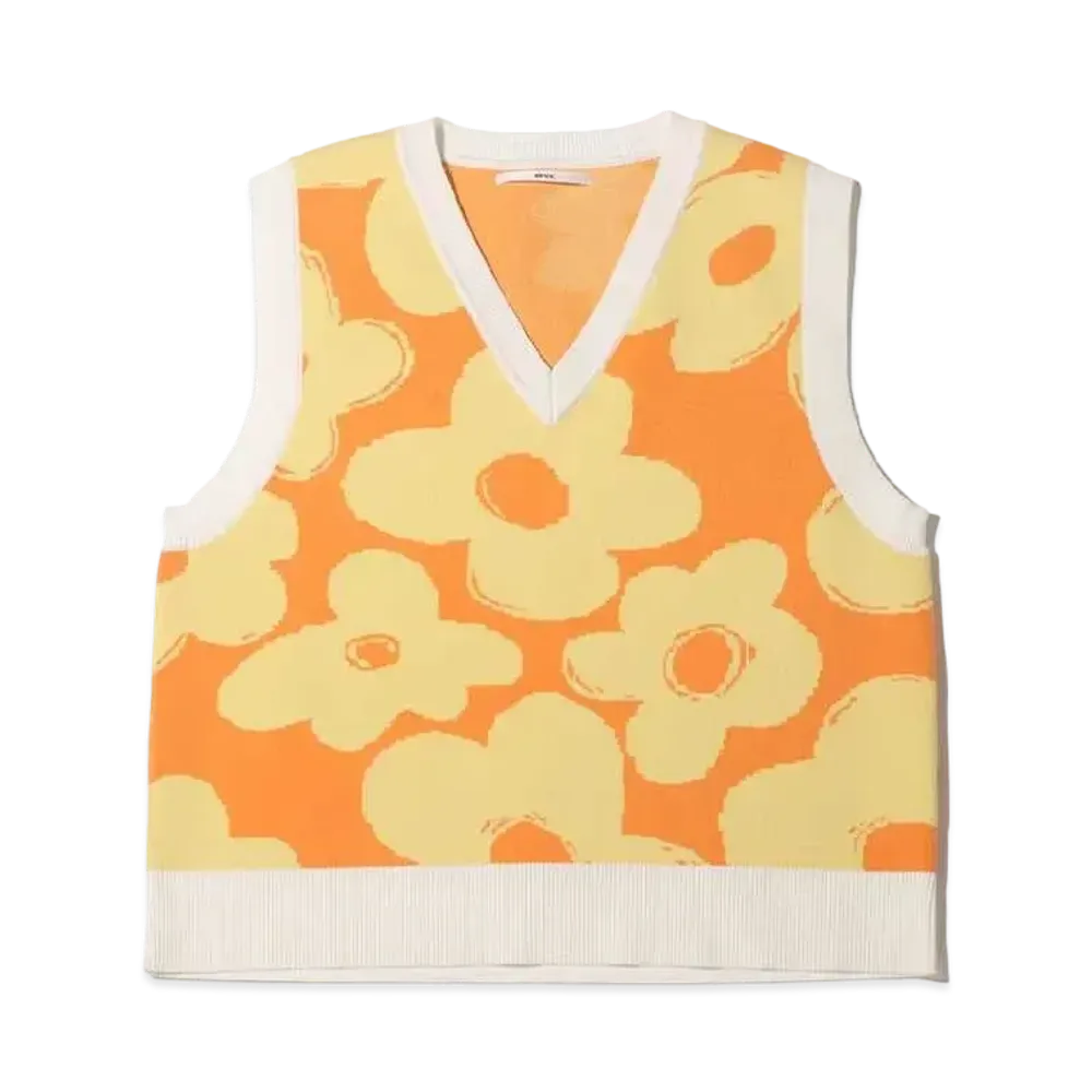 atmos pink Hanagara Knit Vest "Orange"