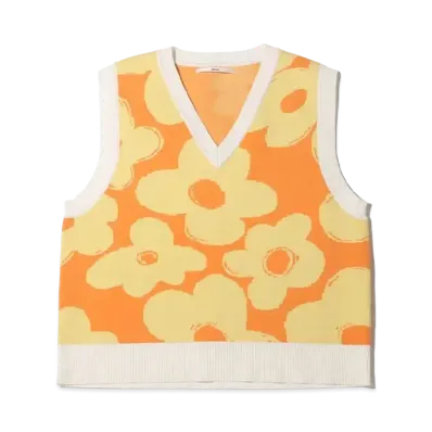 atmos pink Hanagara Knit Vest "Orange"